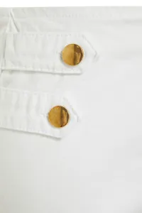 Trendyol White Button Detailed Shorts