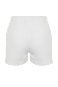 Trendyol White Button Detailed Shorts