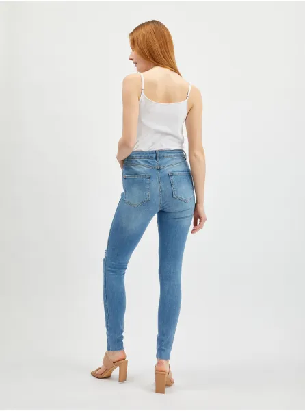 Svetlomodré dámske skinny fit džínsy ORSAY