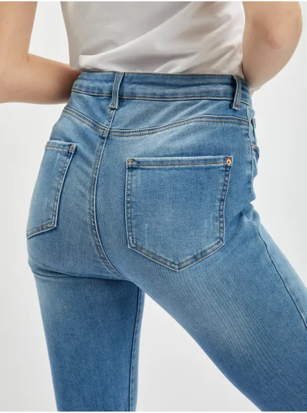 Svetlomodré dámske skinny fit džínsy ORSAY