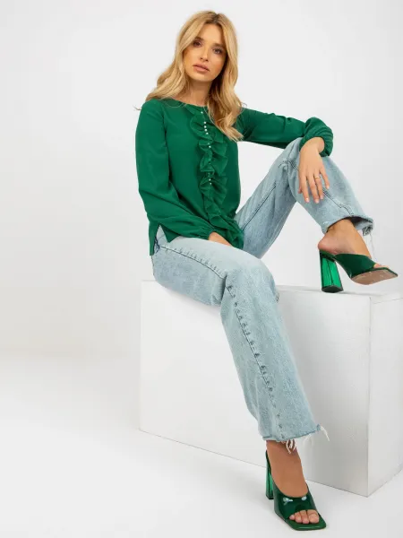 Blouse-LK-BZ-506673.36-dark green
