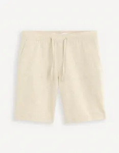 CELIO DOLINCOBM Pánske bermudy, béžová, veľkosť
