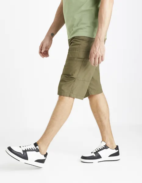 Kaki pánske kraťasy Celio Bocourtbm1
