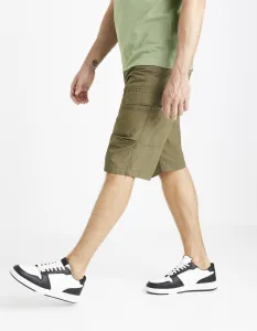 Kaki pánske kraťasy Celio Bocourtbm1