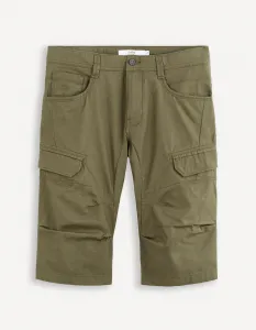 Kaki pánske kraťasy Celio Bocourtbm1