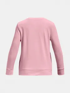 Ružová dievčenská športová mikina Under Armour UA Rival Terry Crew