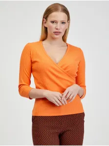 Tričká s dlhým rukávom pre ženy ORSAY - oranžová