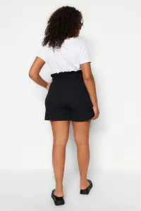 Trendyol Curve Black Finike Carrot Woven Shorts & Bermuda