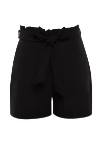 Trendyol Curve Black Finike Carrot Woven Shorts & Bermuda