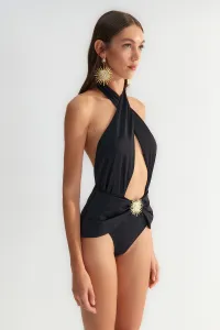 Trendyol X Zeynep Tosun Black Sun Detailné plavky