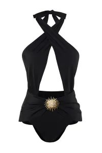 Trendyol X Zeynep Tosun Black Sun Detailné plavky