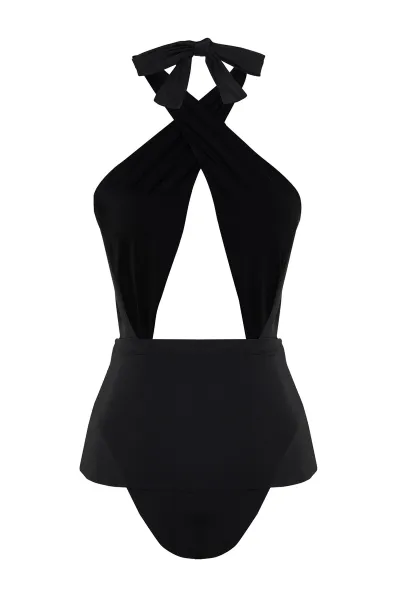 Trendyol X Zeynep Tosun Black Sun Detailné plavky