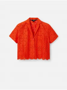 Oranžová dámska krajková košeľa Desigual Preston