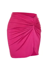 Trendyol X Zeynep Tosun Fuchsiová sukňa s detailmi drapérií