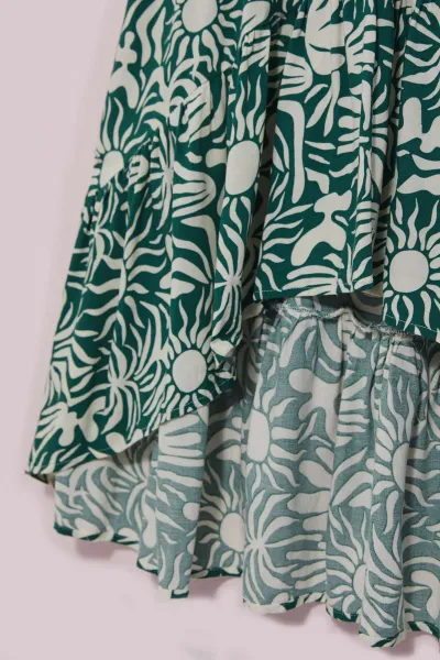 Marisse Women's Dress L-Su-4040 Palm Leaf