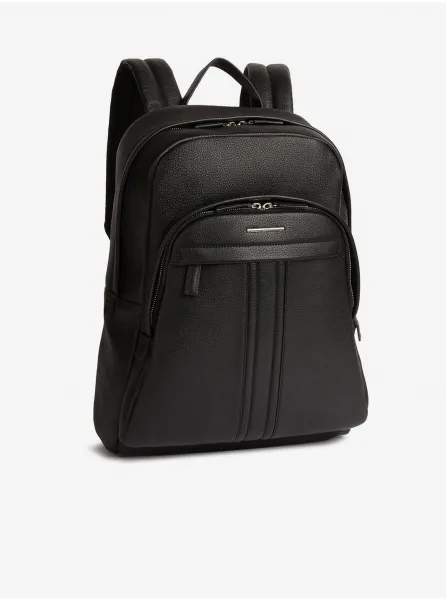 Geox Black Mens Leather Backpack - Men