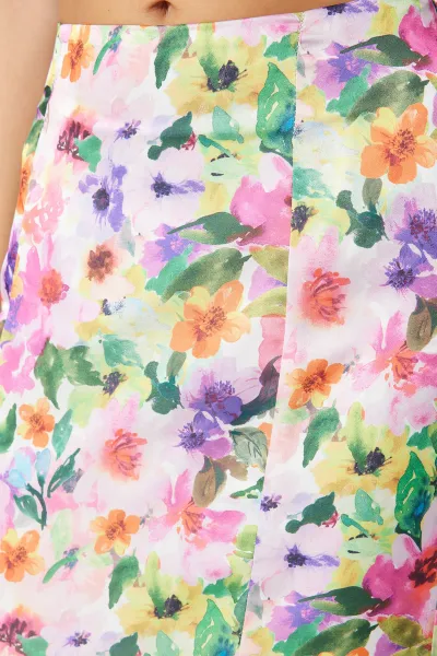 Trendyol Multicolored Floral Patterned Maxi Length Woven Skirt