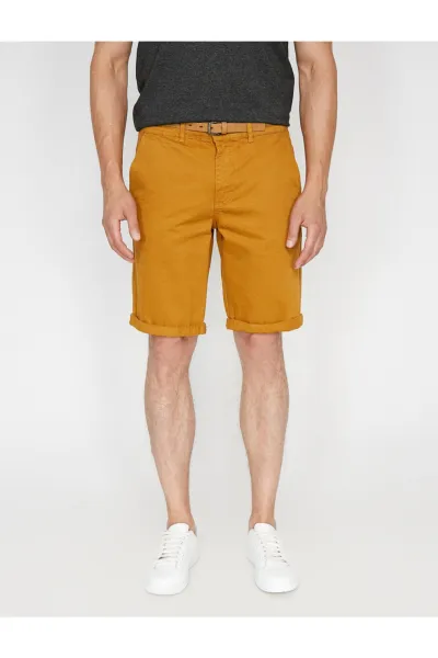 Koton Shorts - Yellow - Normal Waist