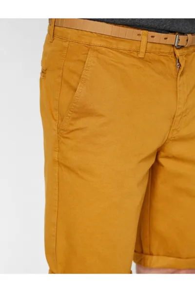 Koton Shorts - Yellow - Normal Waist