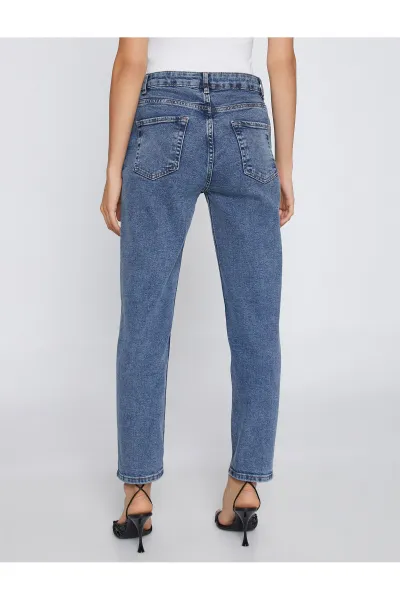 Koton Džínsy s rovnými nohavicami Nohavice vysoký pás - Eve Slim Jeans