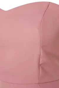 Trendyol prášok dvojradové tkané elegantné večerné šaty