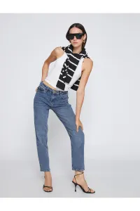 Koton Džínsy s rovnými nohavicami Nohavice vysoký pás - Eve Slim Jeans