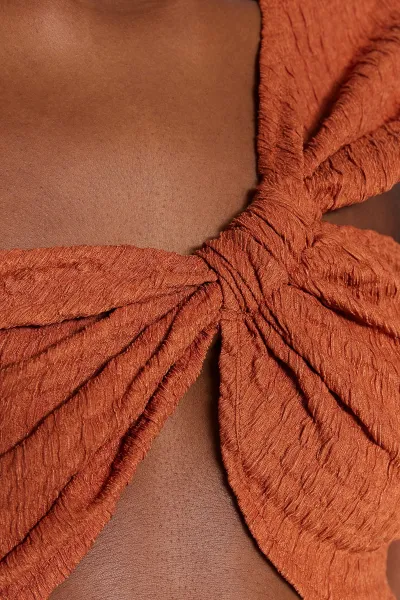 Trendyol Pletený Textúrovaný Bustier s Dlaždicovým Vzorom