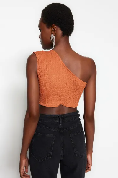 Trendyol Pletený Textúrovaný Bustier s Dlaždicovým Vzorom
