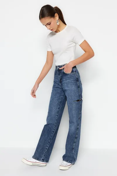 Dámske rifle Trendyol Denim