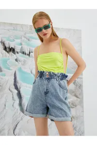 Koton 2sal40015md Normálny Pás Otvoriť Indigo Dámske Džínsy Šortky.