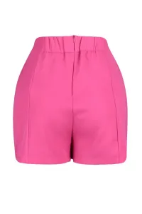 Trendyol Fuchsia Double Slit Super Mini Weave Shorts Skirt