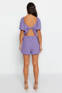 Trendyol Lila Mini Overal s Detailom na Zadnom Okne