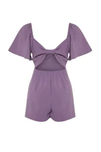 Trendyol Lila Mini Overal s Detailom na Zadnom Okne