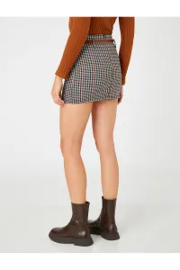 Podrobná mini sukňa s úzkym strihom Koton Belt