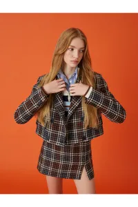 Koton Tweed dvojradový crop sako