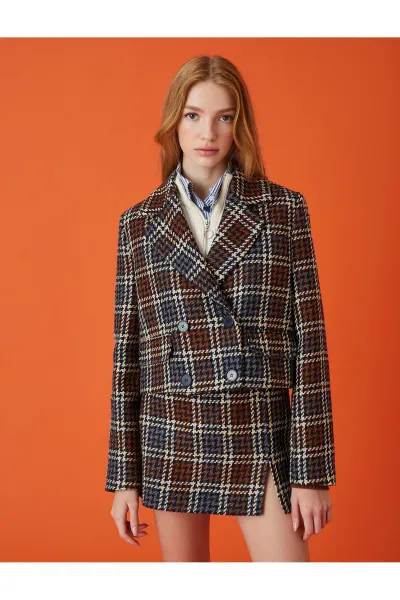 Koton Tweed dvojradový crop sako