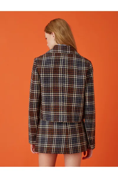 Koton Tweed dvojradový crop sako
