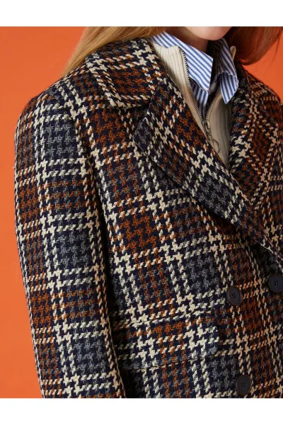 Koton Tweed dvojradový crop sako