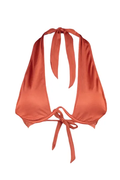 Trendyol Cinnamon Underwire Inverted V Underwire Bikini Top