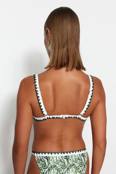 Trendyol Paisley Bralette vyšívaný top bikín