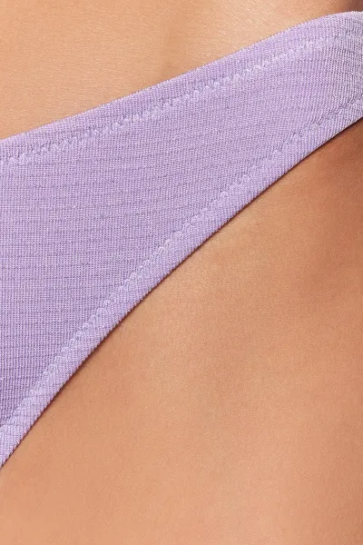 Trendyol Lilac V Cut strieborné spodné časti bikín s vysokými nohami