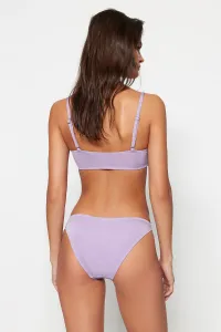 Trendyol Lilac V Cut strieborné spodné časti bikín s vysokými nohami