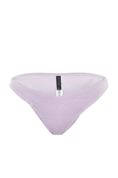 Trendyol Lilac V Cut strieborné spodné časti bikín s vysokými nohami