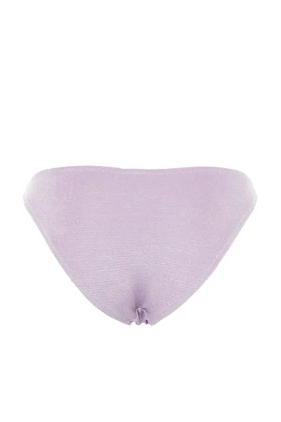 Trendyol Lilac V Cut strieborné spodné časti bikín s vysokými nohami