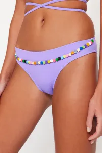 Trendyol Lila Bead Príslušenstvo normálna noha bikiny spodok