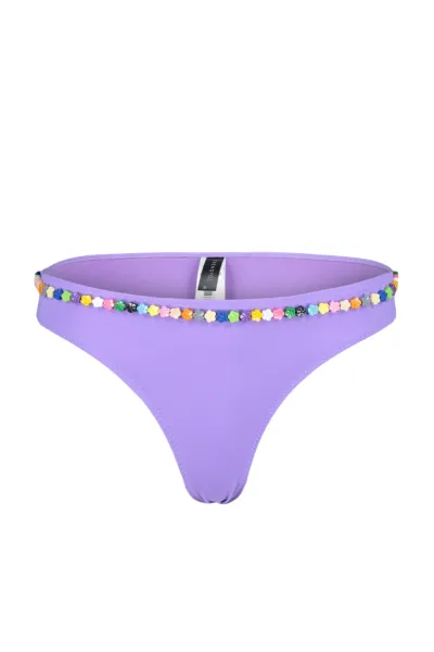 Trendyol Lila Bead Príslušenstvo normálna noha bikiny spodok