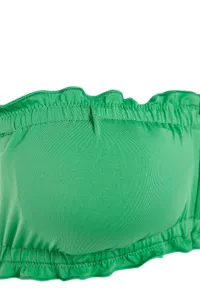 Trendyol zelený výrez bez ramienok / okenný top bikín