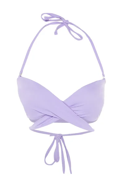 Trendyol Lila Bralette kravata bikiny top