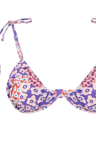 Trendyol Kvetinový vzorovaný Obrátený V Underwire Bikini Top