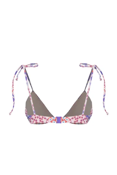 Trendyol Kvetinový vzorovaný Obrátený V Underwire Bikini Top